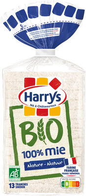 Harrys pain de mie 100% mie nature sans croute bio 325g - Prodotto - fr