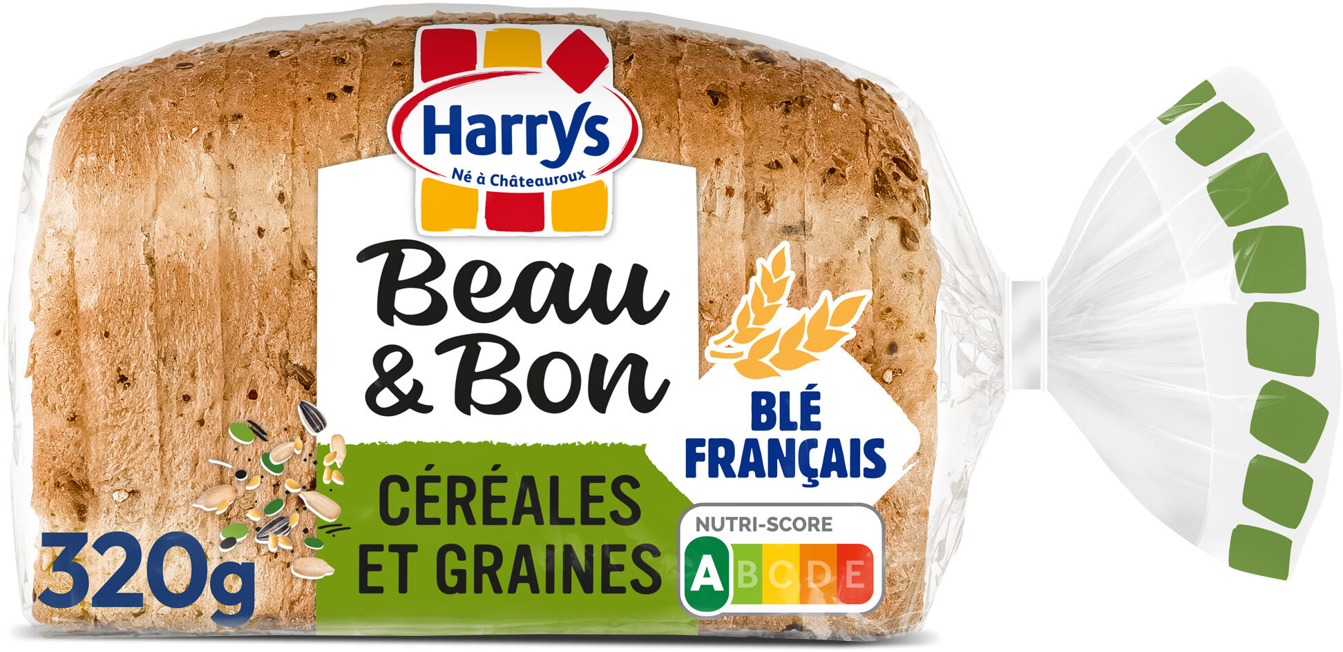 Harrys beau & bon pain de mie farine de ble cereales & graines 320g - Produit