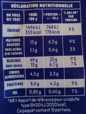Brioche tressée nature ss additifs - Nutrition facts - fr