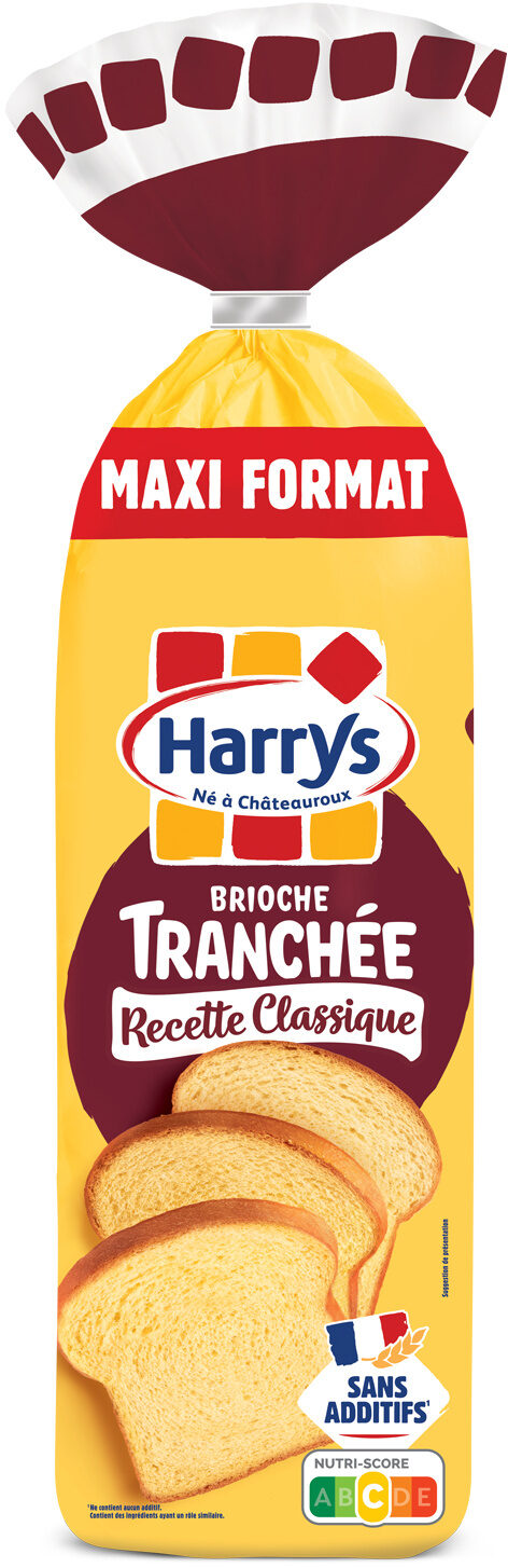 Harrys brioche tranchee recette classique nature sans additif maxi 680g - Product - fr