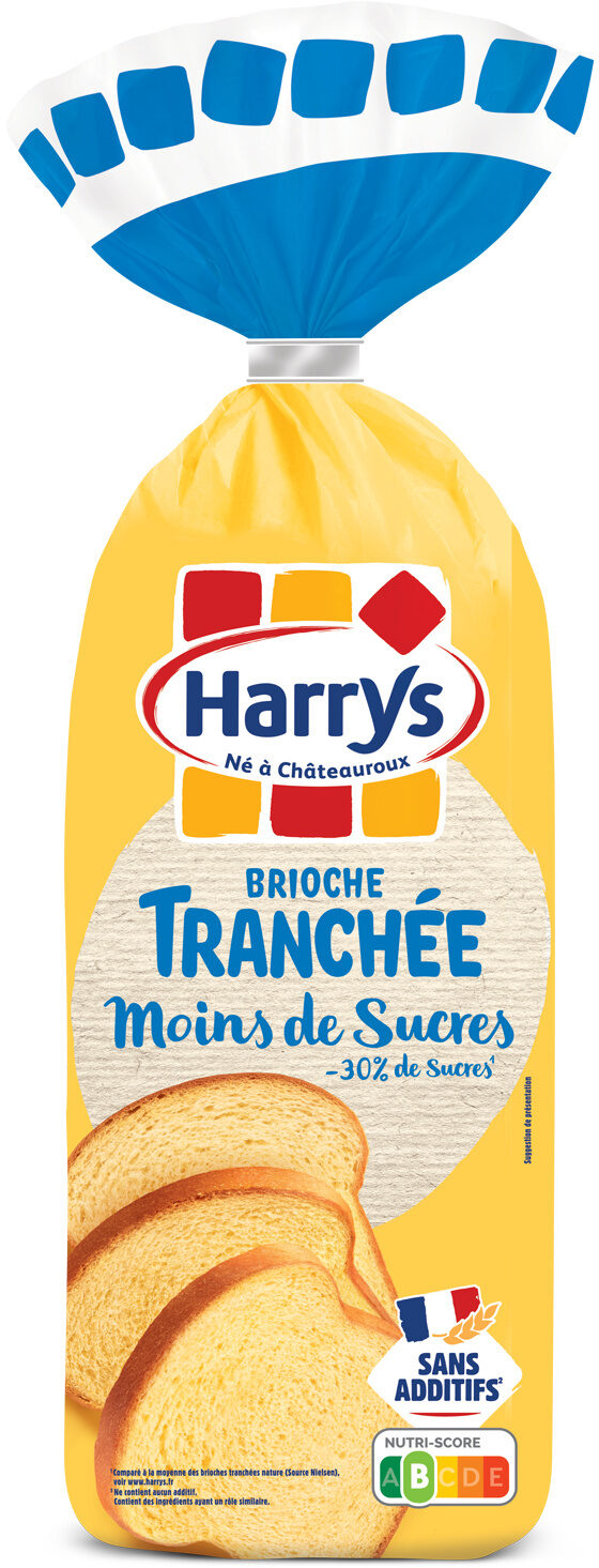 Harrys brioche tranchee -30% de sucre sans additif 485g - Produit