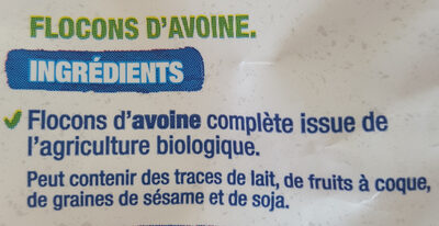 Flocons d'avoine - Ingrediënten - fr