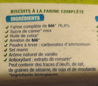 p’tit nature complet NUTRI+ - Ingredients - fr