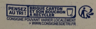 Boisson amande intense - Instruction de recyclage et/ou informations d'emballage