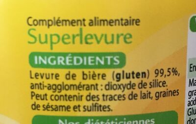 Superlevure - Ingredientes - fr