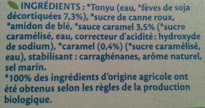 Soja Dessert Caramel Bio - Ingredients - fr