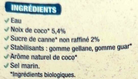 Boisson végétale Coco - Ingredienti - fr