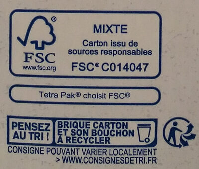 Boisson végétale Coco - Istruzioni per il riciclaggio e/o informazioni sull'imballaggio - fr