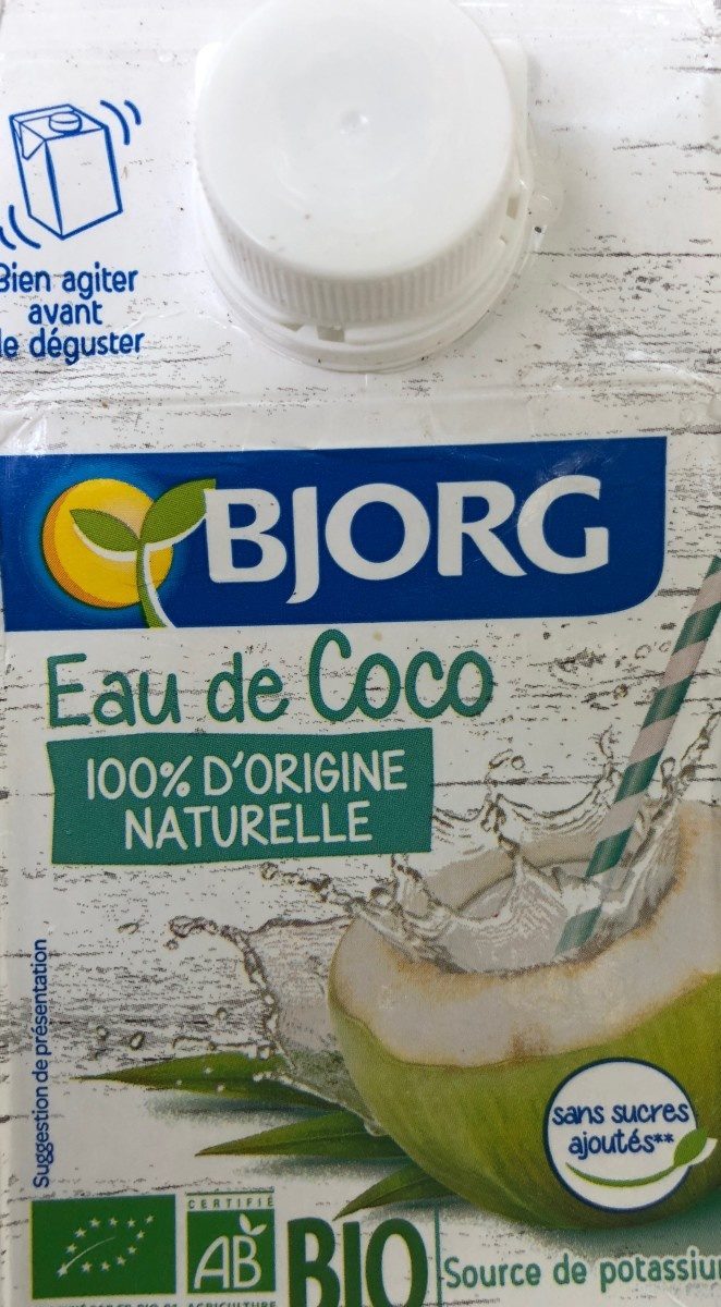 Eau de Coco 100% d'origine naturelle - Sans sucres ajoutés - Bjorg