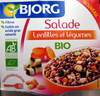 Salade Lentilles et légumes Bio - 180 g - Bjorg - Produkt