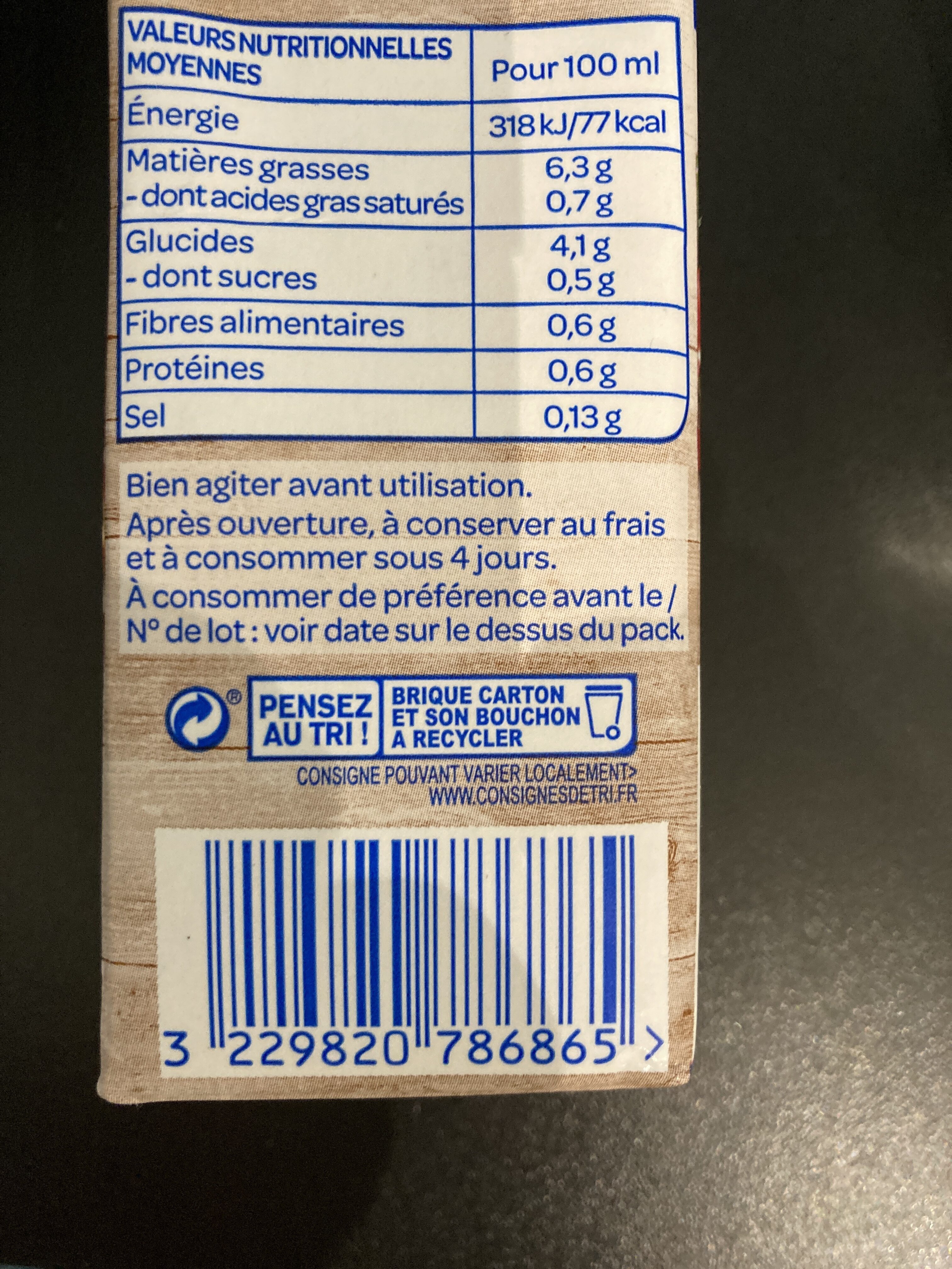 Avoine cuisine - Recycling instructions and/or packaging information - fr