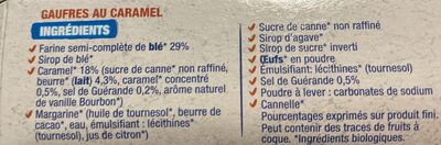 Gaufres caramel bio - Ingredients - fr