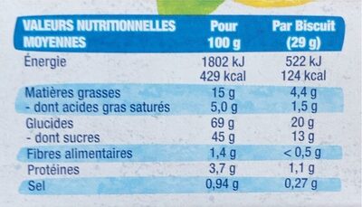 Gaufres caramel bio - Informació nutricional - fr