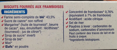 Biscuits fourrés aux framboises - المكونات - fr