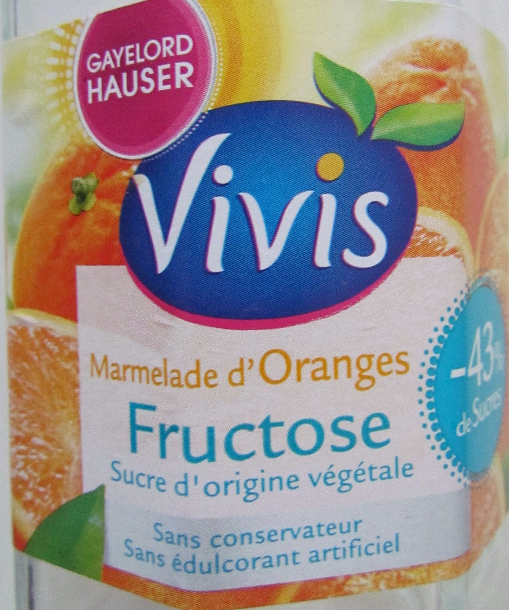 Marmelade d'Oranges Fructose - Produit