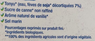 Soja vanille - Ingrédients
