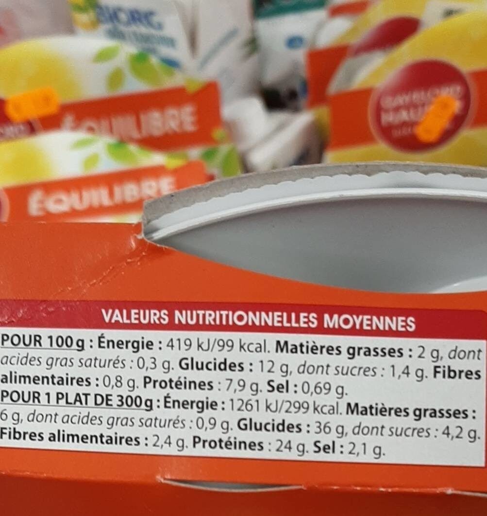 Couscous poulet - Nutrition facts - fr