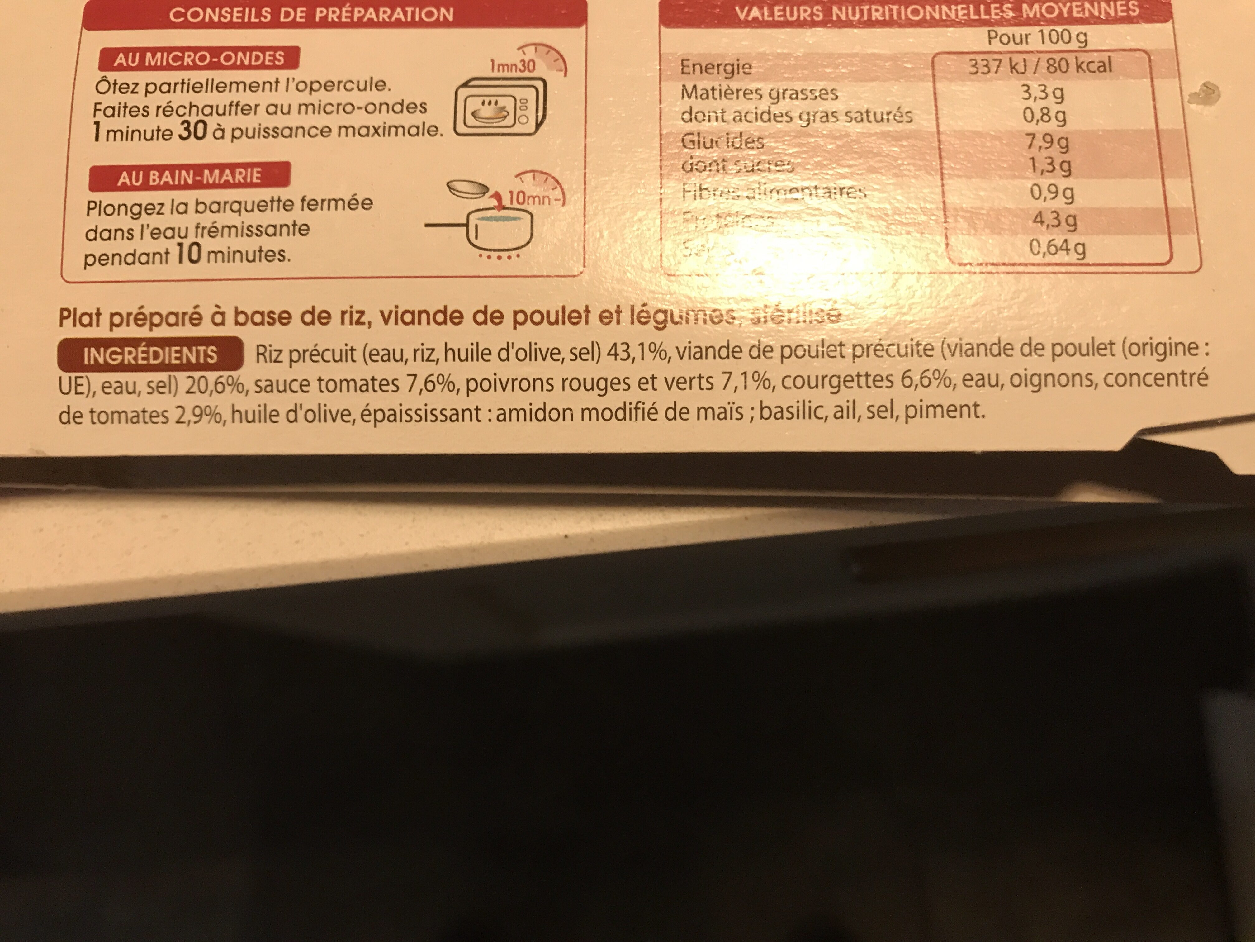 Poulet basquaise - Ingredientes - fr