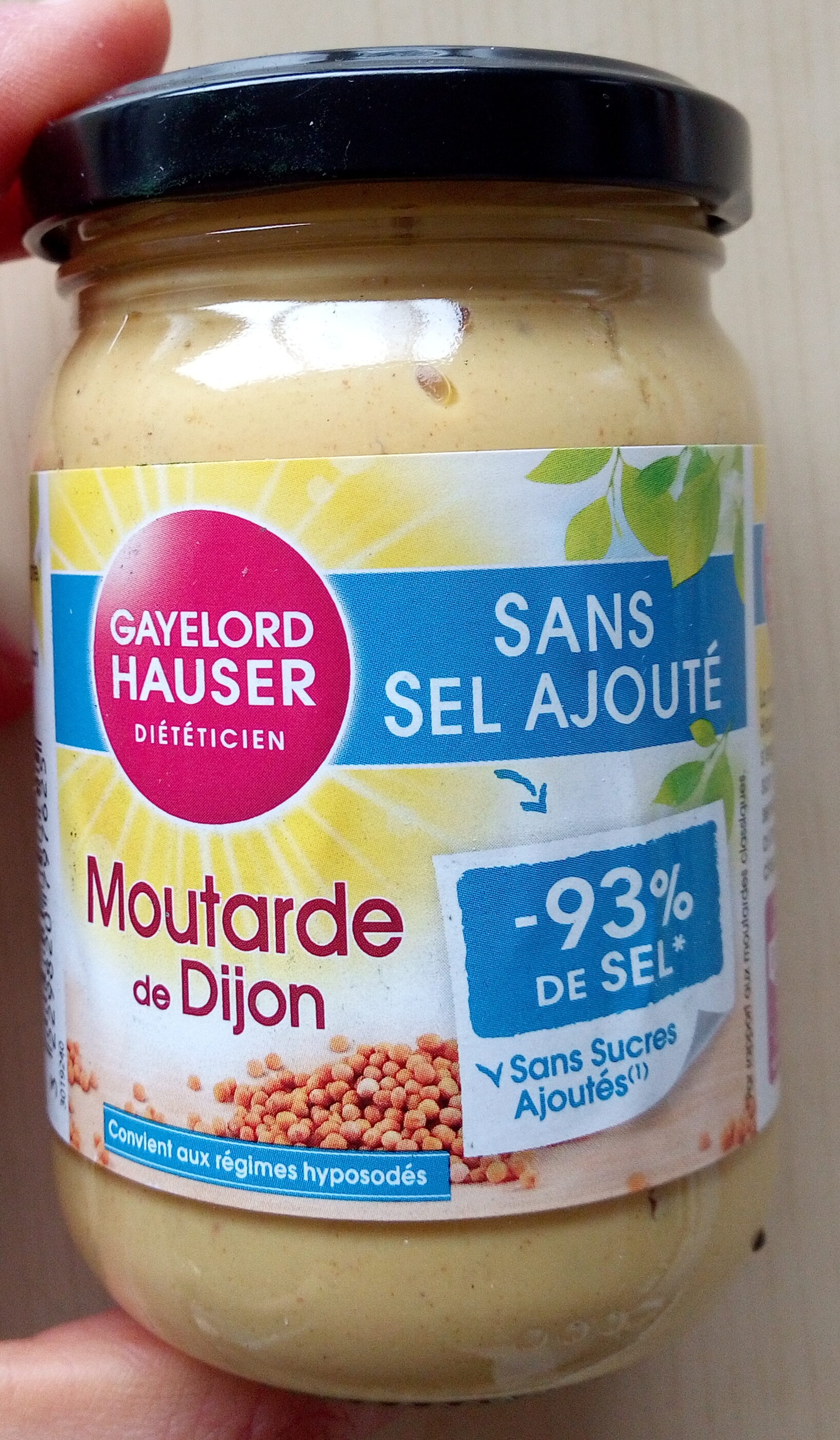 Moutarde de Dijon sans sel ajouté - Product - fr