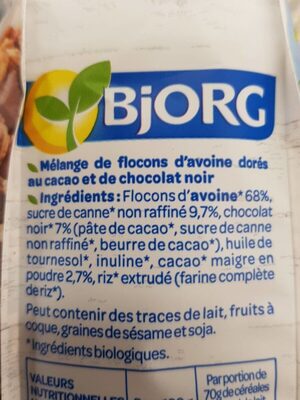 Granola Chocolat - Ingredients - fr