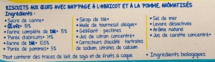 Les p'tits curieux - Barquettes aux abricots - Ingredients - fr