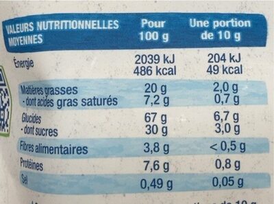 mini fourrés chocolat lait bio - Valori nutrizionali - fr