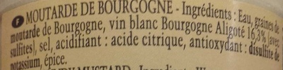 Moutarde de Bourgogne - Ingrédients