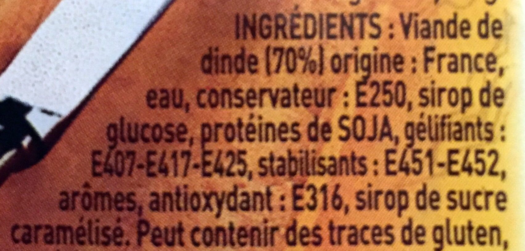 Rôti de dinde cuit - Ingredients - fr
