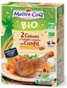 2 cuisses de volailles cuisinées en confit aux épices douces bio - Product