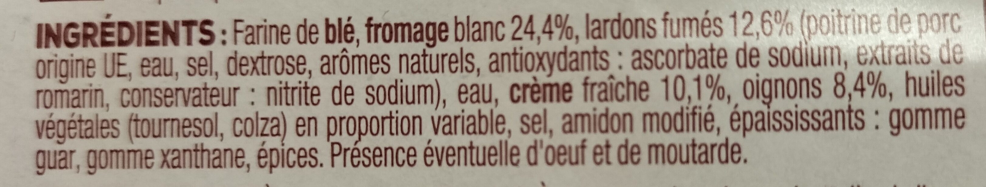 Flammekueche - Ingredients - fr