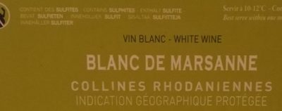 Blanc de marsanne - Ingredients - fr