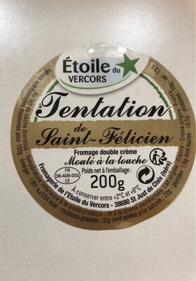 Tentation de Saint-Félicien - Nutrition facts - fr