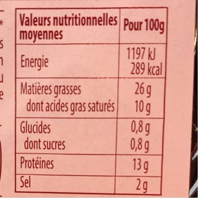 Knack D'Alsace Tradition - Nutrition facts - fr