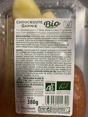 Choucroute garnie - Ingrédients