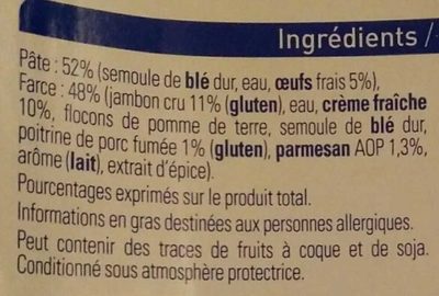 Tortellini Jambon Cru Parmesan Lustucru - Ingredienti - fr