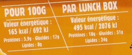 Tortellini 4 Fromages, LunchBox - Nutrition facts - fr