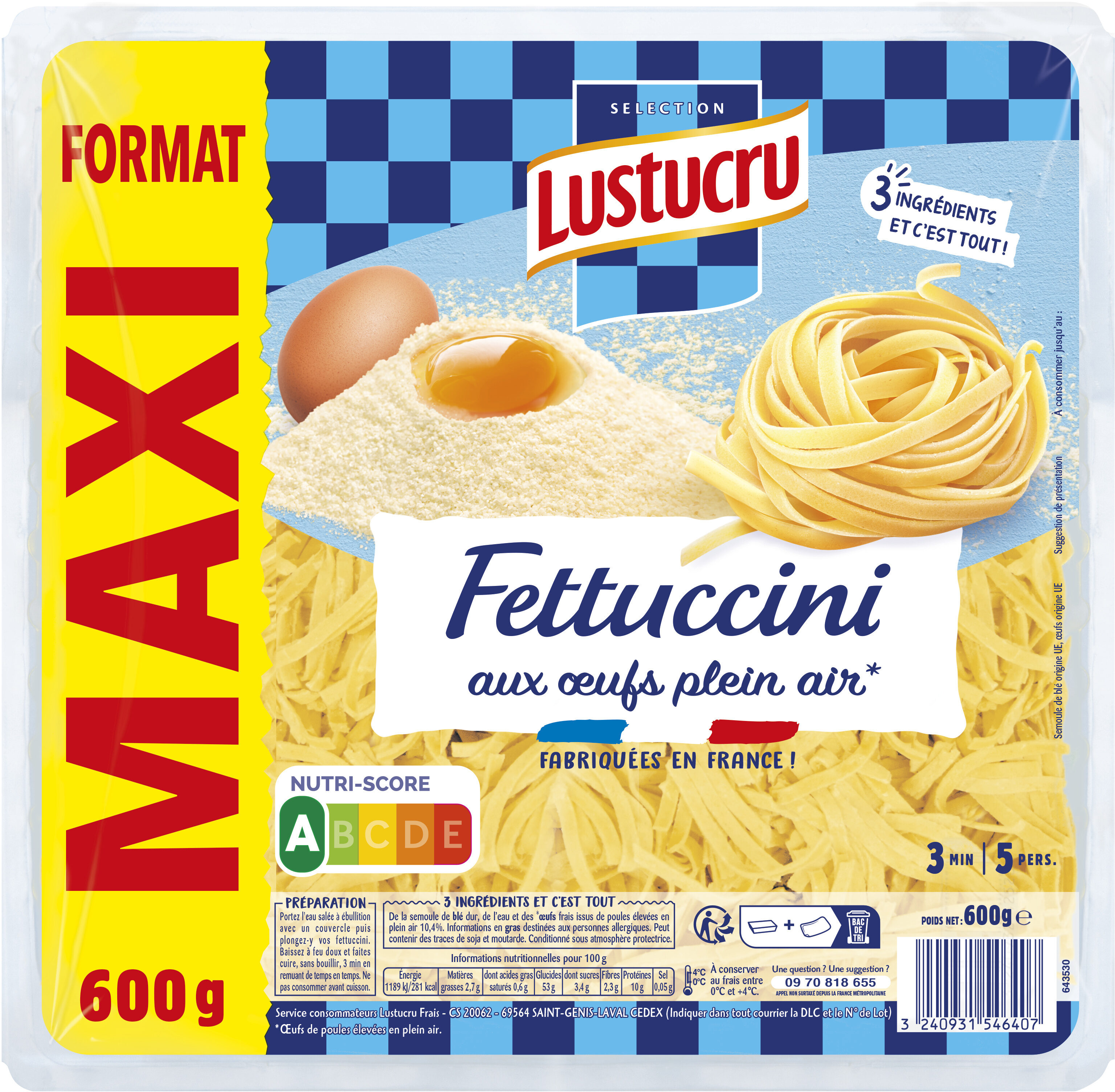 Lustucru fettuccini 600g - Produit