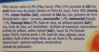 La grande box tortellini aux fromages sauce tomates cuisinées - Zutaten - fr