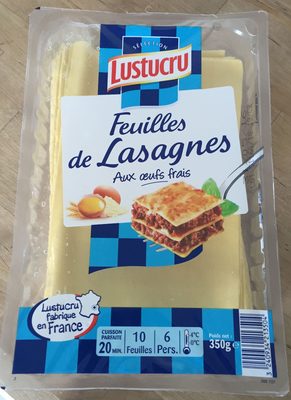 Feuilles de lasagnes aux oeufs frais - Produit