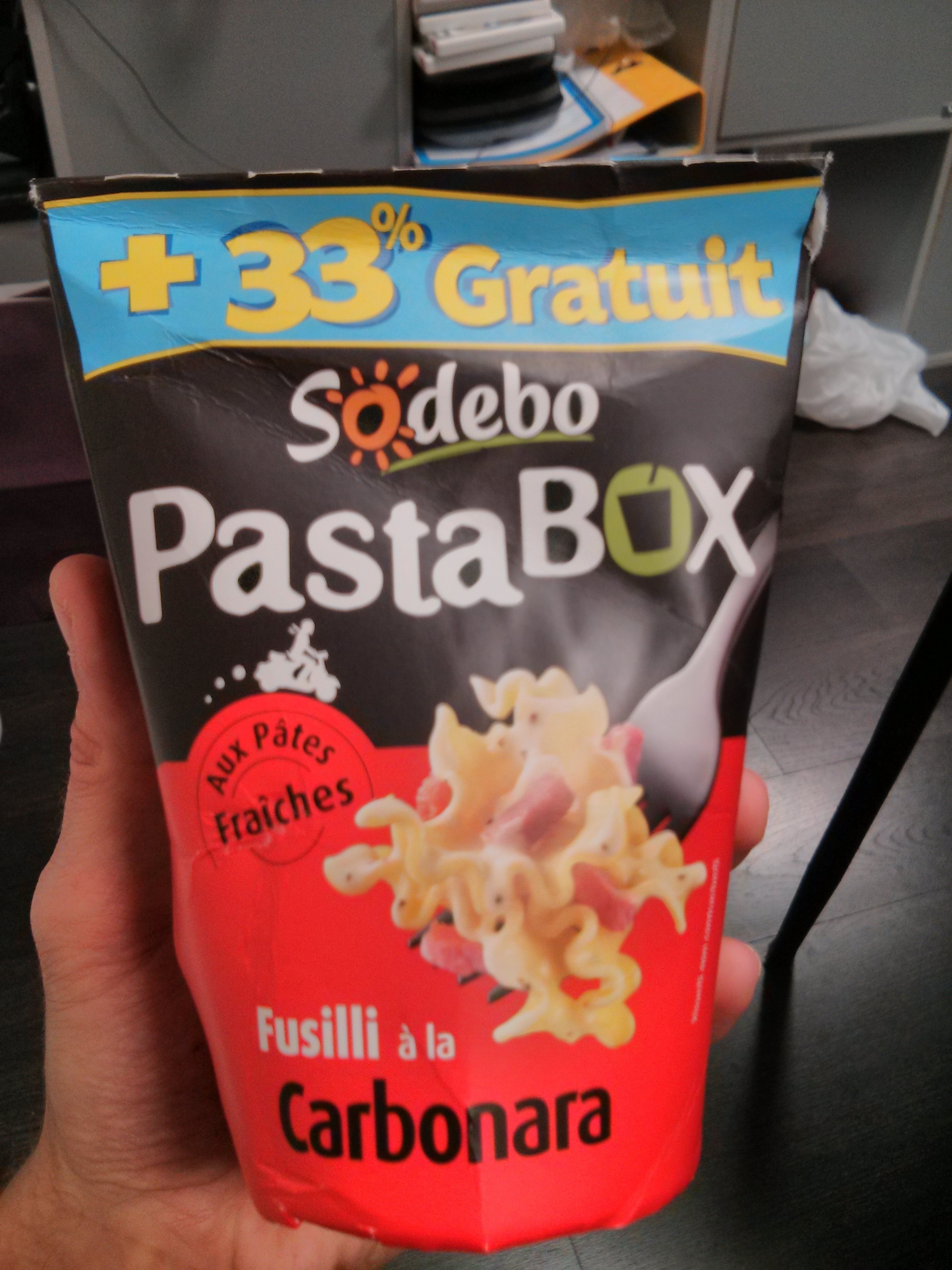 PastaBOX (Fusilli à la Carbonara aux pâtes fraîches) + 33 % Gratuit - Product - fr
