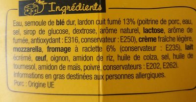 Xtrembox radiatori lardons raclette - Ingredients