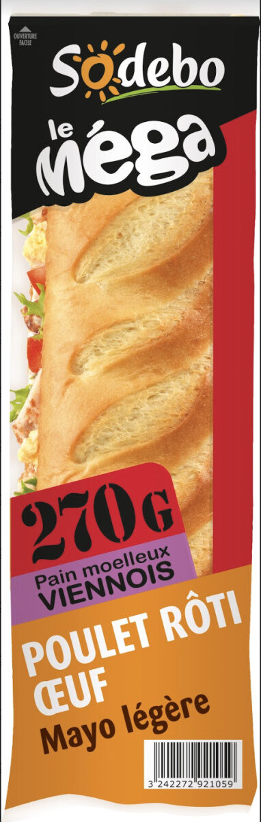 Sandwich Le Méga - Baguette  - Poulet - نتاج - fr