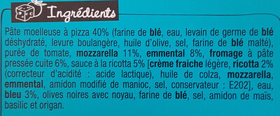 Pizza Crust Cheesy 4 fromages - Ingrédients