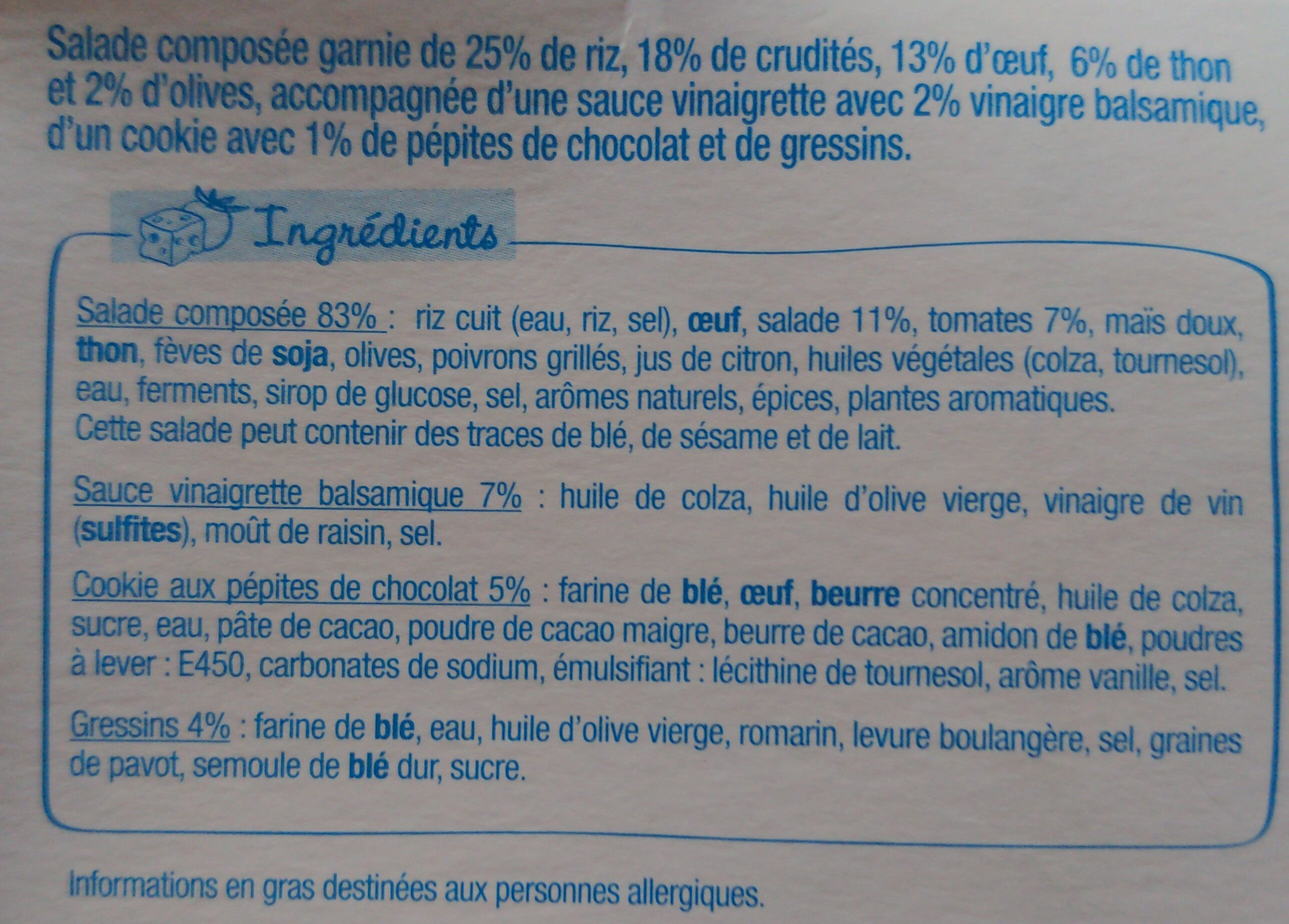 Salade & Compagnie - Antibes - Ingrédients