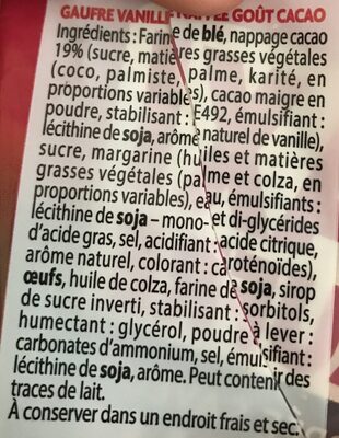 Maxi Gaufre nappée saveur Chocolat - Ingredientes - fr
