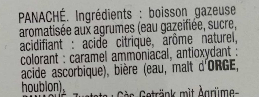 Licorne Elsass panaché - Ingredients - fr