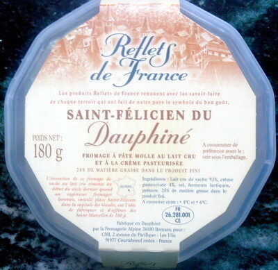 Saint-Félicien du Dauphiné (25% MG) - Product - fr