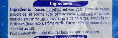 Chocolat au lait noisette - Ingredientes - fr