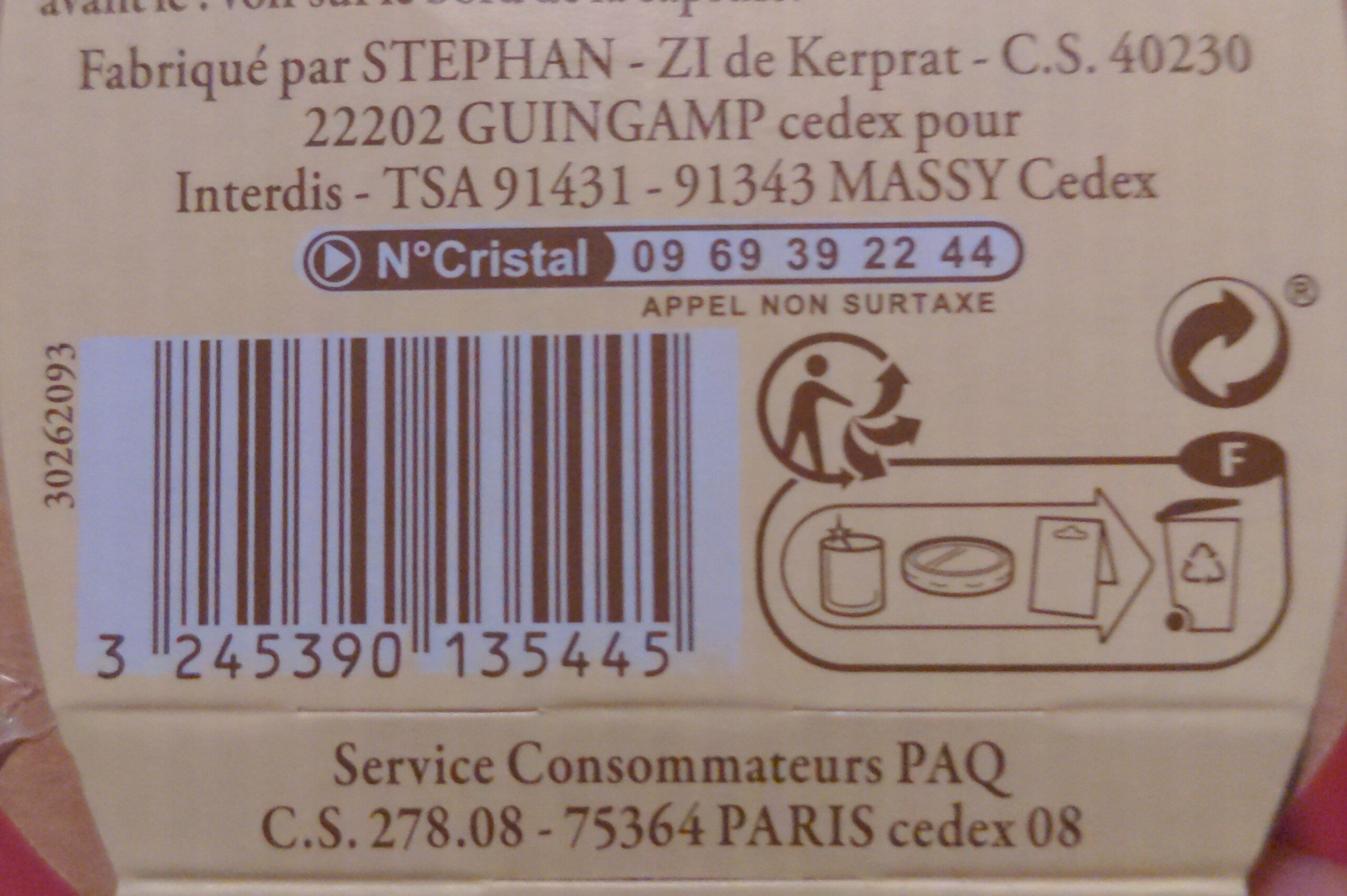 Pâté de Campagne au Porc Fermier préparé en Bretagne - Recycling instructions and/or packaging information - fr