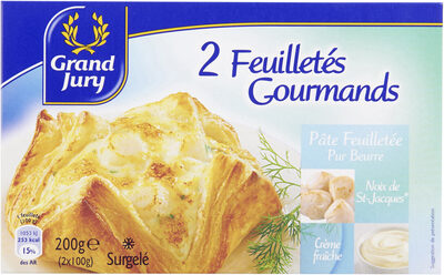 2 Feuilletés Gourmands Noix de St-Jacques Crème fraîche - Produkt - fr